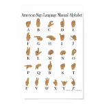 American Sign Language ASL Alphabet Poster