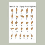 American Sign Language ASL Alphabet Poster