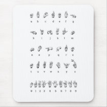 American Sign Language (ASL) Mousepad