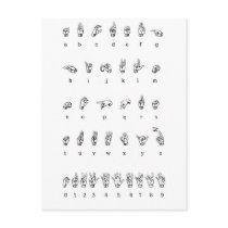 American Sign Language (ASL) postcards by shopstew American Sign Language (ASL) postcards