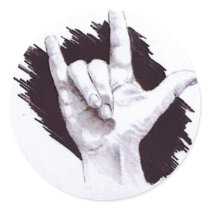 AMERICAN SIGN LANGUAGE I LOVE YOU stickers by joyart AMERICAN SIGN LANGUAGE I LOVE YOU stickers