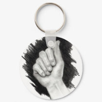 AMERICAN SIGN LANGUAGE: LETTER A keychains by joyart AMERICAN SIGN LANGUAGE: LETTER A keychains