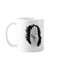 AMERICAN SIGN LANGUAGE LETTER "B" mugs by joyart AMERICAN SIGN LANGUAGE LETTER "B" mugs