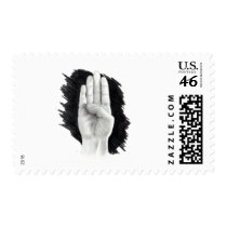 AMERICAN SIGN LANGUAGE: LETTER B postage by joyart AMERICAN SIGN LANGUAGE: LETTER B postage