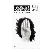 AMERICAN SIGN LANGUAGE LETTER "B" STAMPS