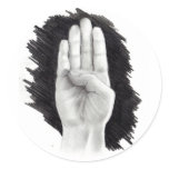 AMERICAN SIGN LANGUAGE LETTER "B" STICKERS