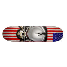 American Skull Flag Skateboard