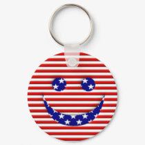 American Smiley Face keychains