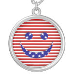 American Smiley Face Necklace