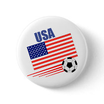 American Soccer Team Pinback Button button