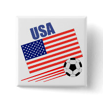 American Soccer Team Pin button