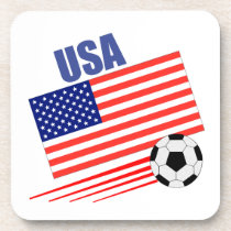 American Soccer Team Drink Coaster