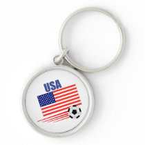 American Soccer Team Keychain