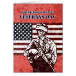 American soldier military serviceman hero flag cards