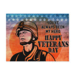 American soldier military serviceman hero vintage postcard