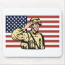 american soldier military serviceman mousepad