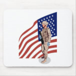 American soldier military serviceman mouse pads