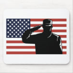 american soldier military serviceman mouse pad