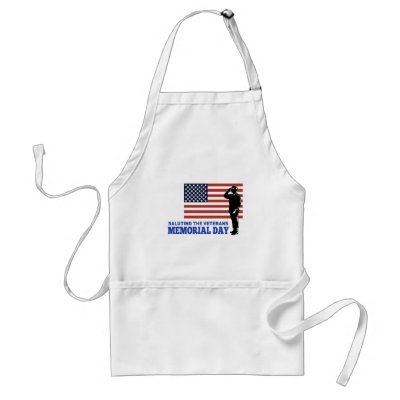 American soldier salute flag memorial day aprons by vintageposters101