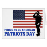 American soldier salute flag patriot day greeting cards