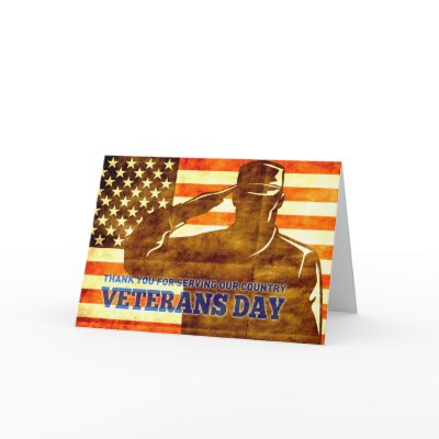 American soldier salute flag veterans day greeting cards by vintageposters101