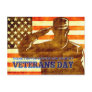 American soldier salute flag veterans day postcards