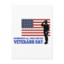 American soldier salute flag veterans day post card