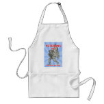 American soldier serviceman carrying flag aprons