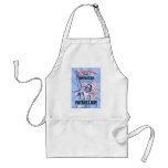 American soldier serviceman carrying flag aprons