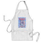 American soldier serviceman carrying flag apron