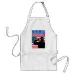 American soldier serviceman veteran saluting flag aprons