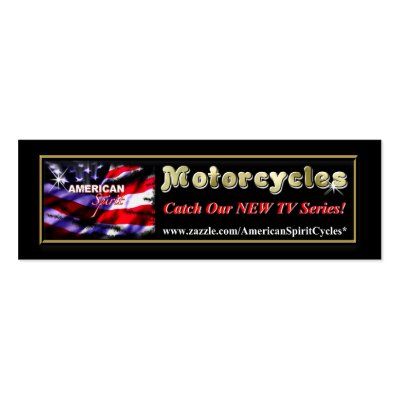 American Spirit Motorcycles Skinny AD Card Business Cards by AmericanSpiritCycles