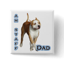 American Staffordshire Dad 4 - Button