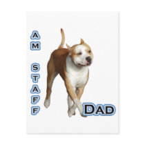 American Staffordshire Dad 4 postcards