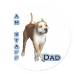 American Staffordshire Dad 4 - Sticker