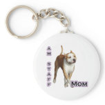 American Staffordshire Mom 4 - Keychain