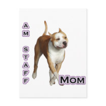 American Staffordshire Mom 4 postcards