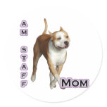 American Staffordshire Mom 4 - Sticker