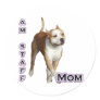 American Staffordshire Mom 4 - Sticker
