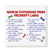 AMERICAN STAFFORDSHIRE Property Laws 2 magnets by poochloverstuff AMERICAN STAFFORDSHIRE Property Laws 2 magnets