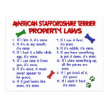 AMERICAN STAFFORDSHIRE Property Laws 2 Postcard
