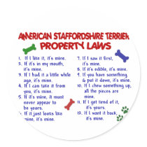 AMERICAN STAFFORDSHIRE Property Laws 2 stickers