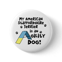 American Staffordshire Terrier Agility Dog buttons