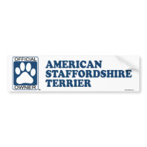 American Staffordshire Terrier Blue bumper stickers by GenuineDogOwner American Staffordshire Terrier Blue bumper stickers