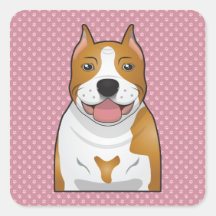 American Staffordshire Terrier Cartoon Sticker