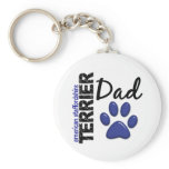 American Staffordshire Terrier Dad 2 Keychains