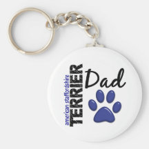 American Staffordshire Terrier Dad 2 Keychains
