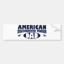 American Staffordshire Terrier Dad Bumper Sticker