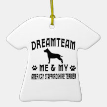 American Staffordshire Terrier Dog Ornaments