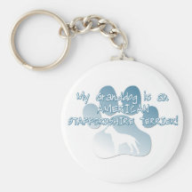 American Staffordshire Terrier Granddog Keychains